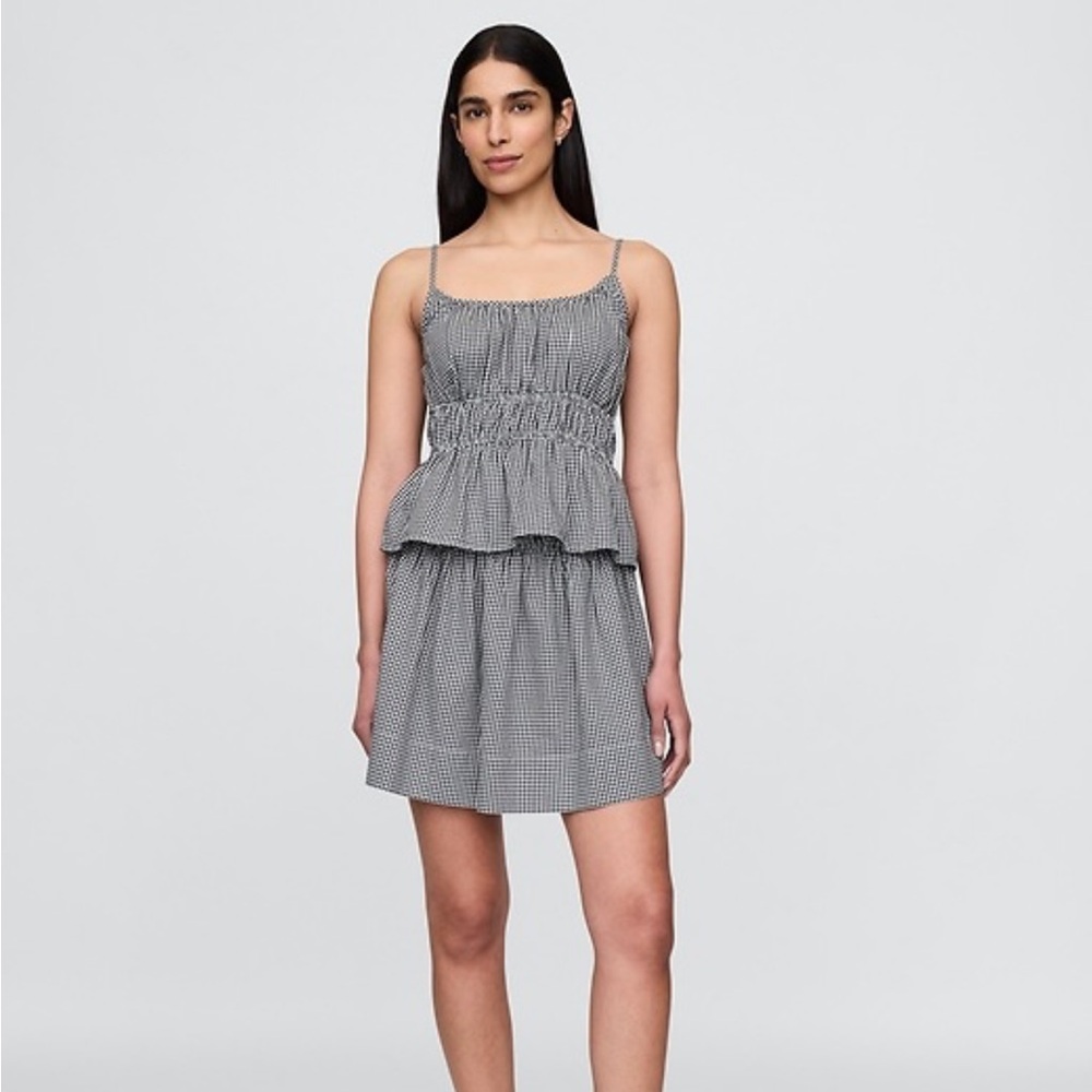 NWOT GAP Black and White Checkered Tank & Skirt Set